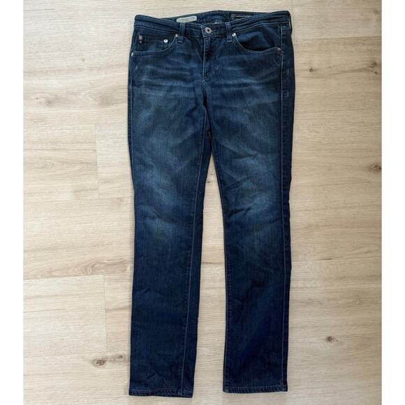 AG Adriano Goldschmied The Stevie Slim Straight Jeans Low Rise Medium Wash 26R - Picture 1 of 7